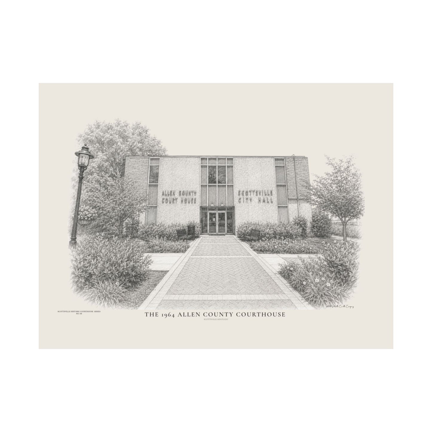 The 1964 Allen County Courthouse | Museum-Quality Architectural Print