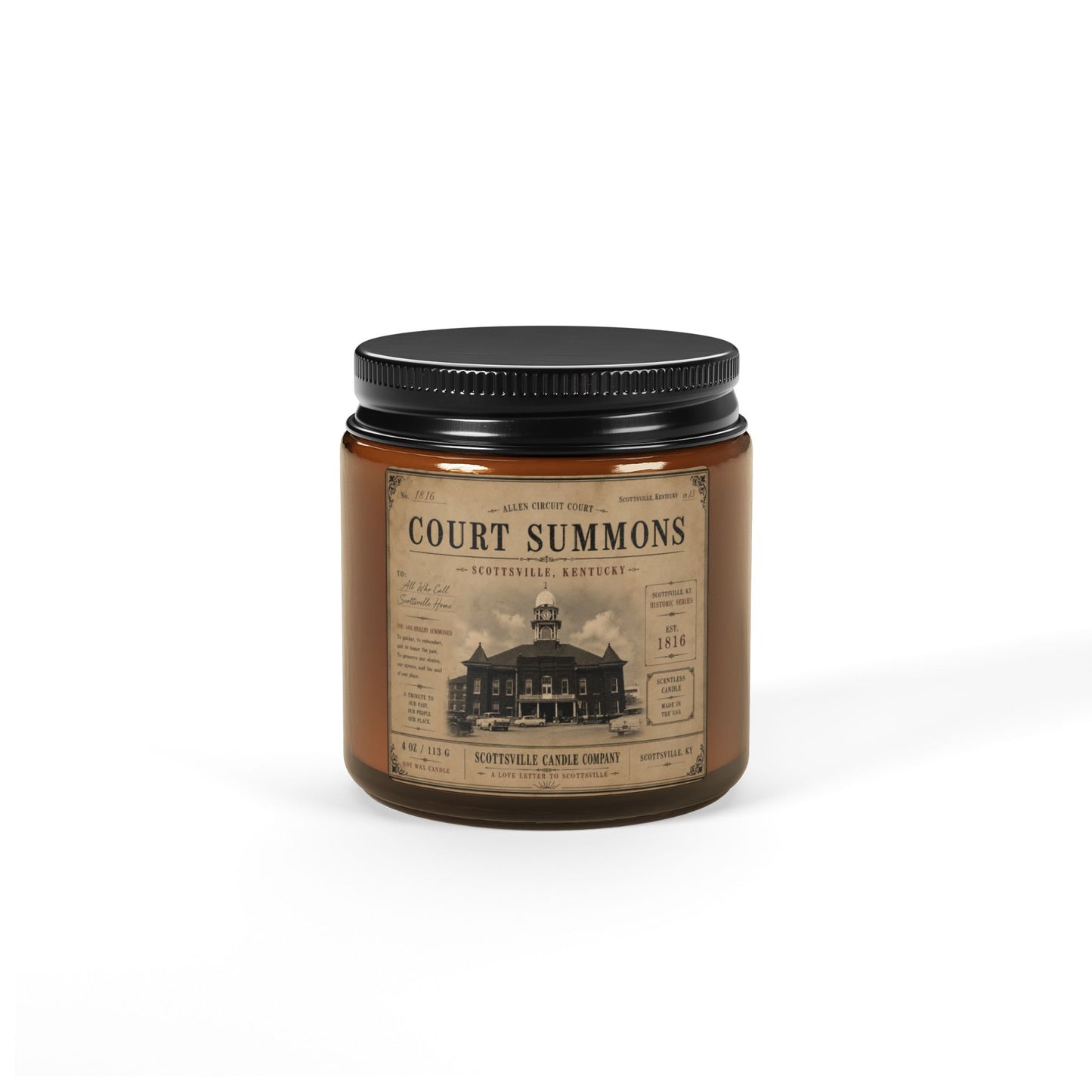 Court Summons Candle | The Scottsville Historic Series