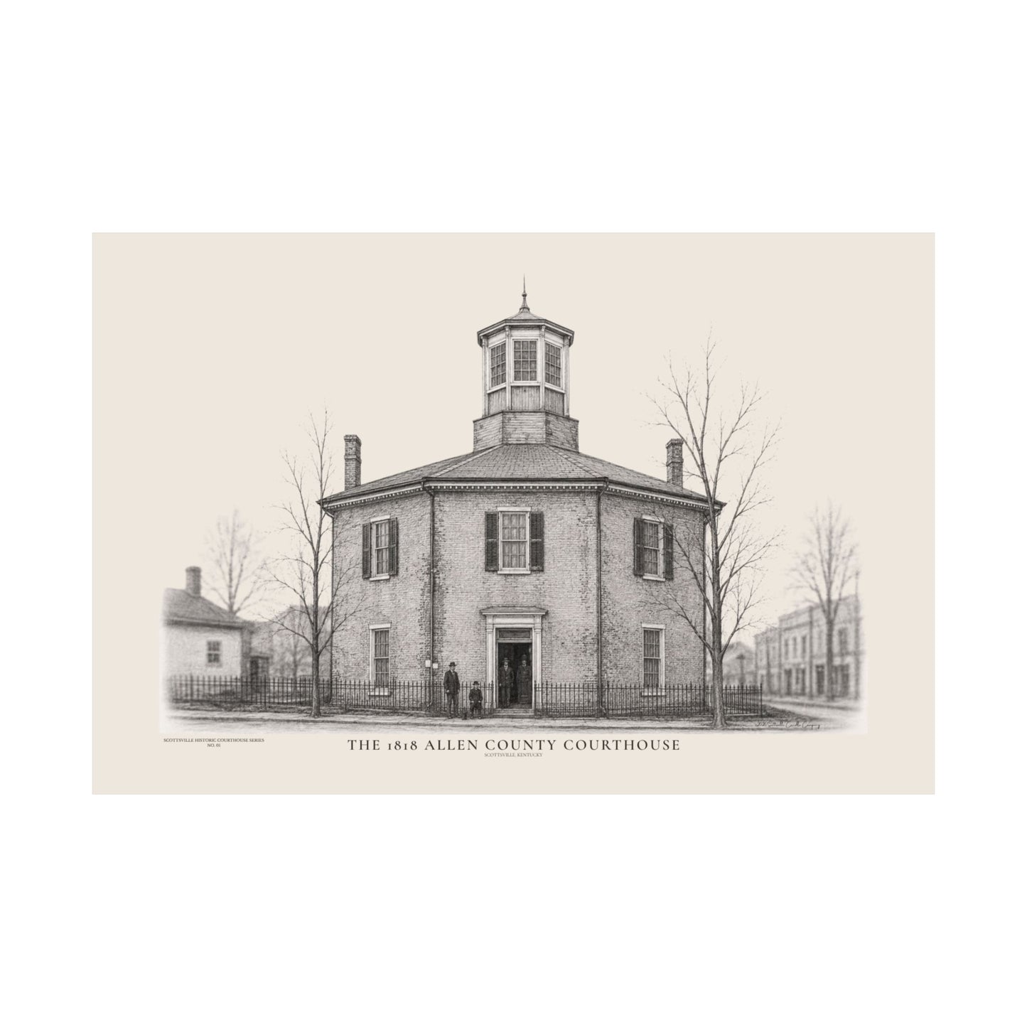 The 1818 Allen County Courthouse | Museum-Quality Architectural Print