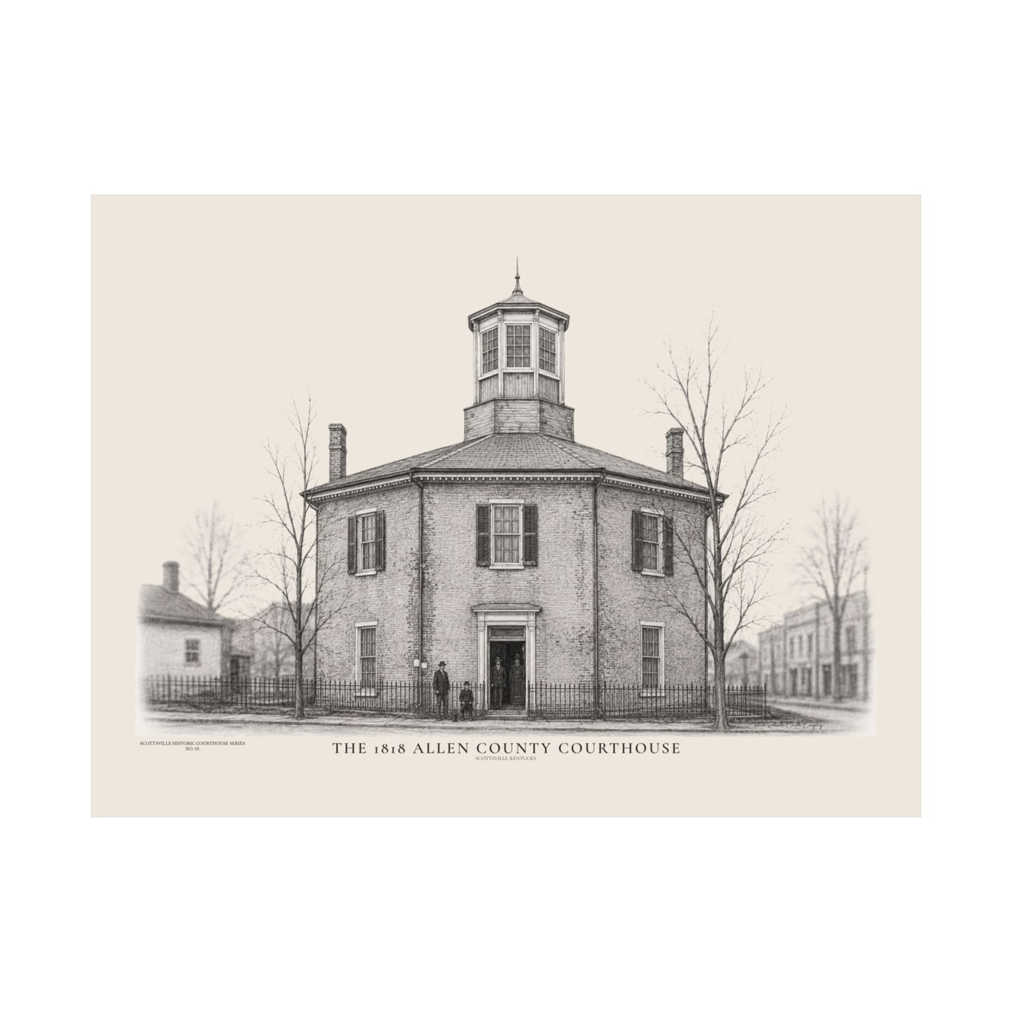 The 1818 Allen County Courthouse | Museum-Quality Architectural Print