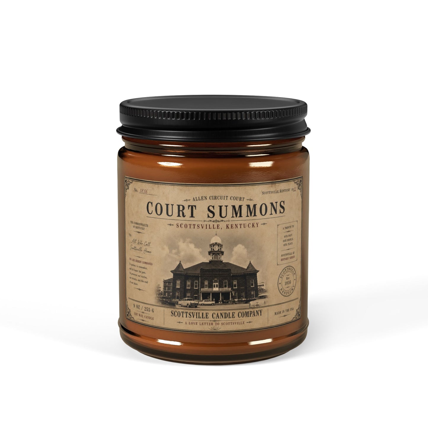 Court Summons Candle | The Scottsville Historic Series