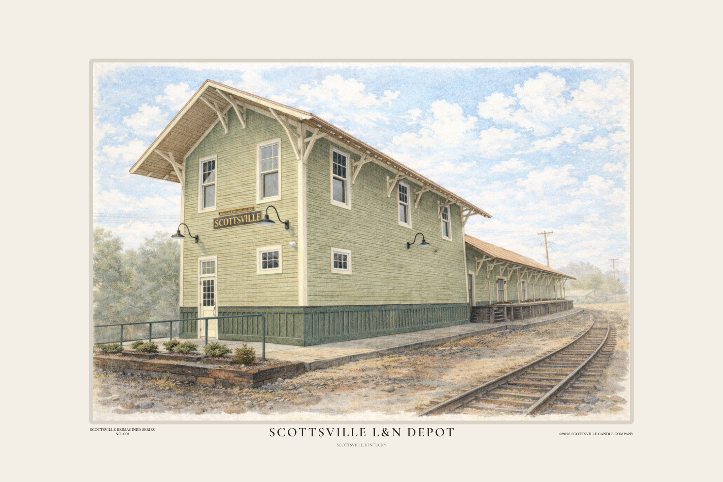 SCOTTSVILLE REIMAGINED SERIES NO. 001 Scottsville L&N Depot